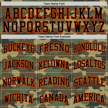Load image into Gallery viewer, Custom Camo Black-Orange Authentic Salute To Service Basketball Jersey
