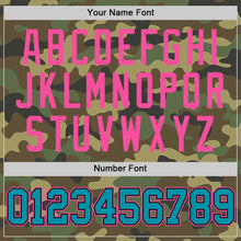 Load image into Gallery viewer, Custom Camo Teal Black-Pink Authentic Salute To Service Basketball Jersey