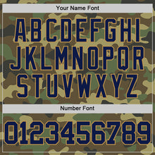 Load image into Gallery viewer, Custom Camo Navy-Old Gold Authentic Salute To Service Basketball Jersey