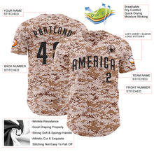 Load image into Gallery viewer, Custom Camo Black Authentic Salute To Service Baseball Jersey