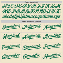 Load image into Gallery viewer, Custom Cream Kelly Green-Navy Mesh Authentic Throwback Baseball Jersey