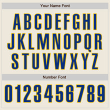 Load image into Gallery viewer, Custom Cream Royal-Yellow Authentic Baseball Jersey