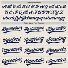 Load image into Gallery viewer, Custom Cream Navy-Red Authentic Baseball Jersey