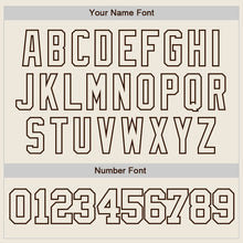 Load image into Gallery viewer, Custom Cream Brown Authentic Baseball Jersey