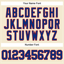 Load image into Gallery viewer, Custom Cream Royal-Red Mesh Authentic Throwback Baseball Jersey