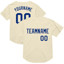 Load image into Gallery viewer, Custom Cream Royal Mesh Authentic Throwback Baseball Jersey