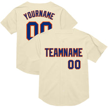 Load image into Gallery viewer, Custom Cream Royal-Orange Mesh Authentic Throwback Baseball Jersey