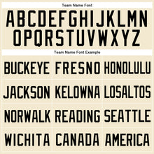 Load image into Gallery viewer, Custom Cream Black Mesh Authentic Throwback Baseball Jersey