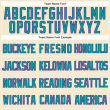 Load image into Gallery viewer, Custom Cream Purple-Teal Mesh Authentic Throwback Baseball Jersey