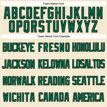 Load image into Gallery viewer, Custom Cream Kelly Green-Black Mesh Authentic Throwback Baseball Jersey