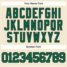 Load image into Gallery viewer, Custom Cream Kelly Green-Black Mesh Authentic Throwback Baseball Jersey