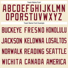 Load image into Gallery viewer, Custom Cream Crimson Mesh Authentic Throwback Baseball Jersey