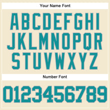 Load image into Gallery viewer, Custom Cream Teal-Gray Mesh Authentic Throwback Baseball Jersey