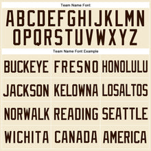 Load image into Gallery viewer, Custom Cream Brown Mesh Authentic Throwback Baseball Jersey