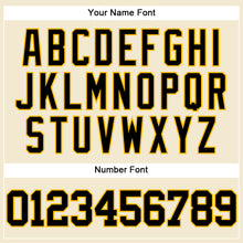 Load image into Gallery viewer, Custom Cream Black-Gold Mesh Authentic Throwback Baseball Jersey