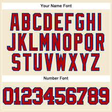 Load image into Gallery viewer, Custom Cream Red-Royal Mesh Authentic Throwback Baseball Jersey