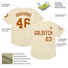 Load image into Gallery viewer, Custom Cream Texas Orange Mesh Authentic Throwback Baseball Jersey