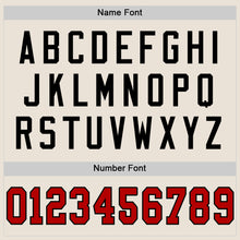 Load image into Gallery viewer, Custom Cream Red-Black Mesh Authentic Throwback Football Jersey