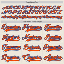 Load image into Gallery viewer, Custom Cream Orange-Royal Hockey Lace Neck Jersey