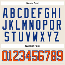 Load image into Gallery viewer, Custom Cream Orange-Royal Hockey Lace Neck Jersey