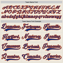 Load image into Gallery viewer, Custom Cream Royal-Orange Hockey Lace Neck Jersey