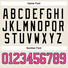 Load image into Gallery viewer, Custom Cream Pink-Black Hockey Lace Neck Jersey