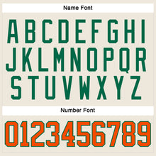Load image into Gallery viewer, Custom Cream Orange-Kelly Green Hockey Lace Neck Jersey