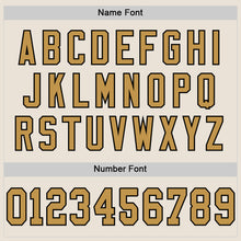 Load image into Gallery viewer, Custom Cream Old Gold-Black Mesh Authentic Throwback Football Jersey