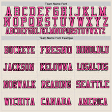 Load image into Gallery viewer, Custom Cream Teal Black-Pink Mesh Authentic Throwback Football Jersey