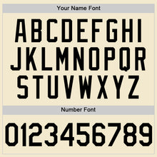 Load image into Gallery viewer, Custom Cream Black-White Authentic Throwback Baseball Jersey