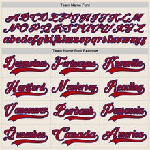 Load image into Gallery viewer, Custom Cream Red-Royal Hockey Jersey