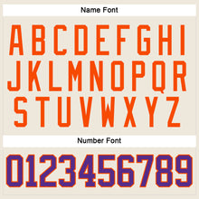 Load image into Gallery viewer, Custom Cream Purple-Orange Hockey Jersey