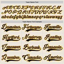 Load image into Gallery viewer, Custom Cream Black-Gold Hockey Jersey