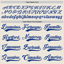 Load image into Gallery viewer, Custom Cream Red Royal-White Hockey Jersey