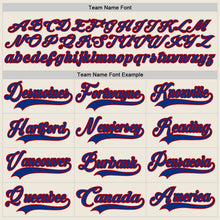 Load image into Gallery viewer, Custom Cream Royal Red-White Hockey Jersey