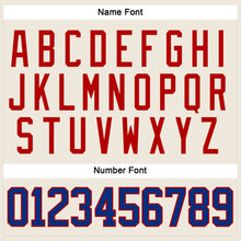 Load image into Gallery viewer, Custom Cream Royal Red-White Hockey Jersey