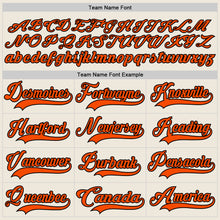 Load image into Gallery viewer, Custom Cream Orange-Black Hockey Jersey