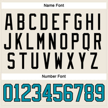 Load image into Gallery viewer, Custom Cream Teal-Black Hockey Jersey