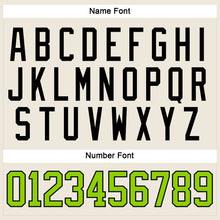 Load image into Gallery viewer, Custom Cream Neon Green-Black Hockey Jersey