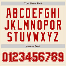 Load image into Gallery viewer, Custom Cream Red Authentic Baseball Jersey