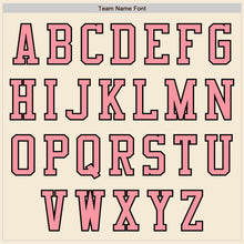 Load image into Gallery viewer, Custom Cream Medium Pink-Black Authentic Baseball Jersey