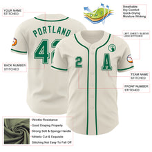 Load image into Gallery viewer, Custom Cream Kelly Green Authentic Baseball Jersey