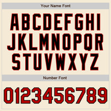 Load image into Gallery viewer, Custom Cream Red-Black Authentic Baseball Jersey