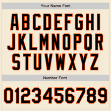 Load image into Gallery viewer, Custom Cream Black-Orange Authentic Baseball Jersey