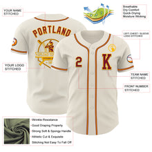 Load image into Gallery viewer, Custom Cream Crimson-Gold Authentic Baseball Jersey