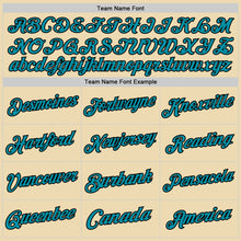 Load image into Gallery viewer, Custom Cream Teal-Black Authentic Throwback Basketball Jersey