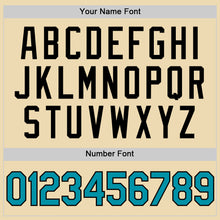 Load image into Gallery viewer, Custom Cream Teal-Black Authentic Throwback Basketball Jersey