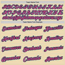 Load image into Gallery viewer, Custom Cream Teal Black-Pink Authentic Throwback Basketball Jersey