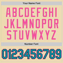 Load image into Gallery viewer, Custom Cream Teal Black-Pink Authentic Throwback Basketball Jersey