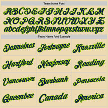 Load image into Gallery viewer, Custom Cream Navy-Neon Green Authentic Throwback Basketball Jersey